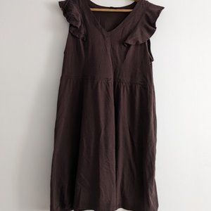 Faded Glory Brown Ruffle Dress Size XXL